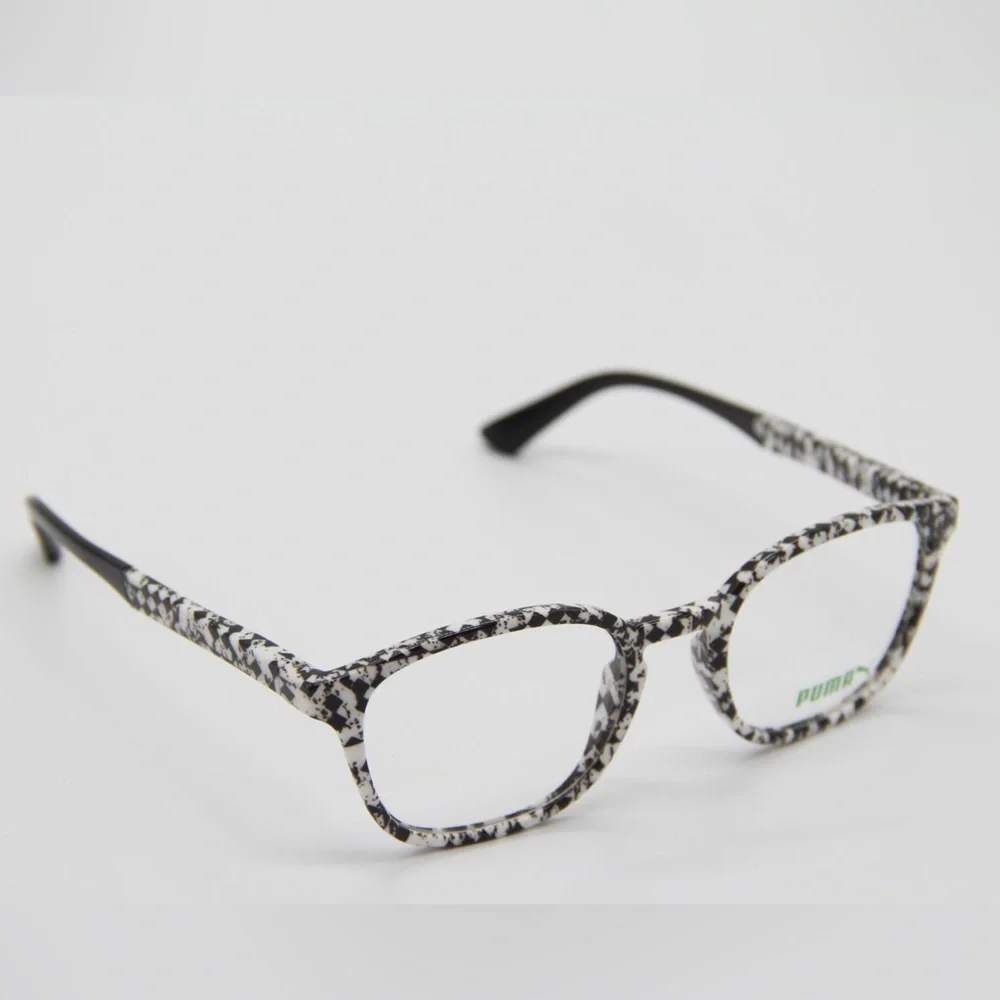 NEW PUMA PU0118O 001 BLACK WHITE EYEGLASSES PUMA PU01180